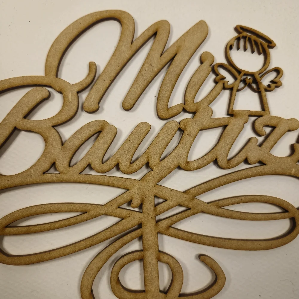 Mi bautizo Cake Topper.  Wooden Baptism Cake Topper.  Cake Toppers decor